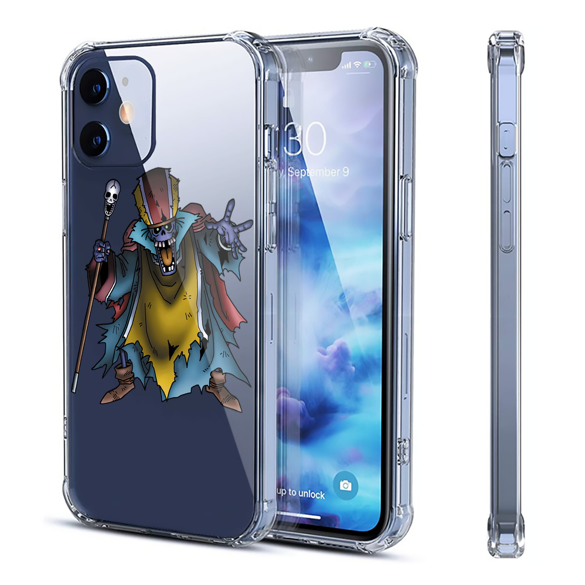 （画像用） ドラゴンクエスト Doragon Kuesuto Dragon Quest 【iPhone 12シリーズ対応】透明スマホケース（クリアソフトケース）
